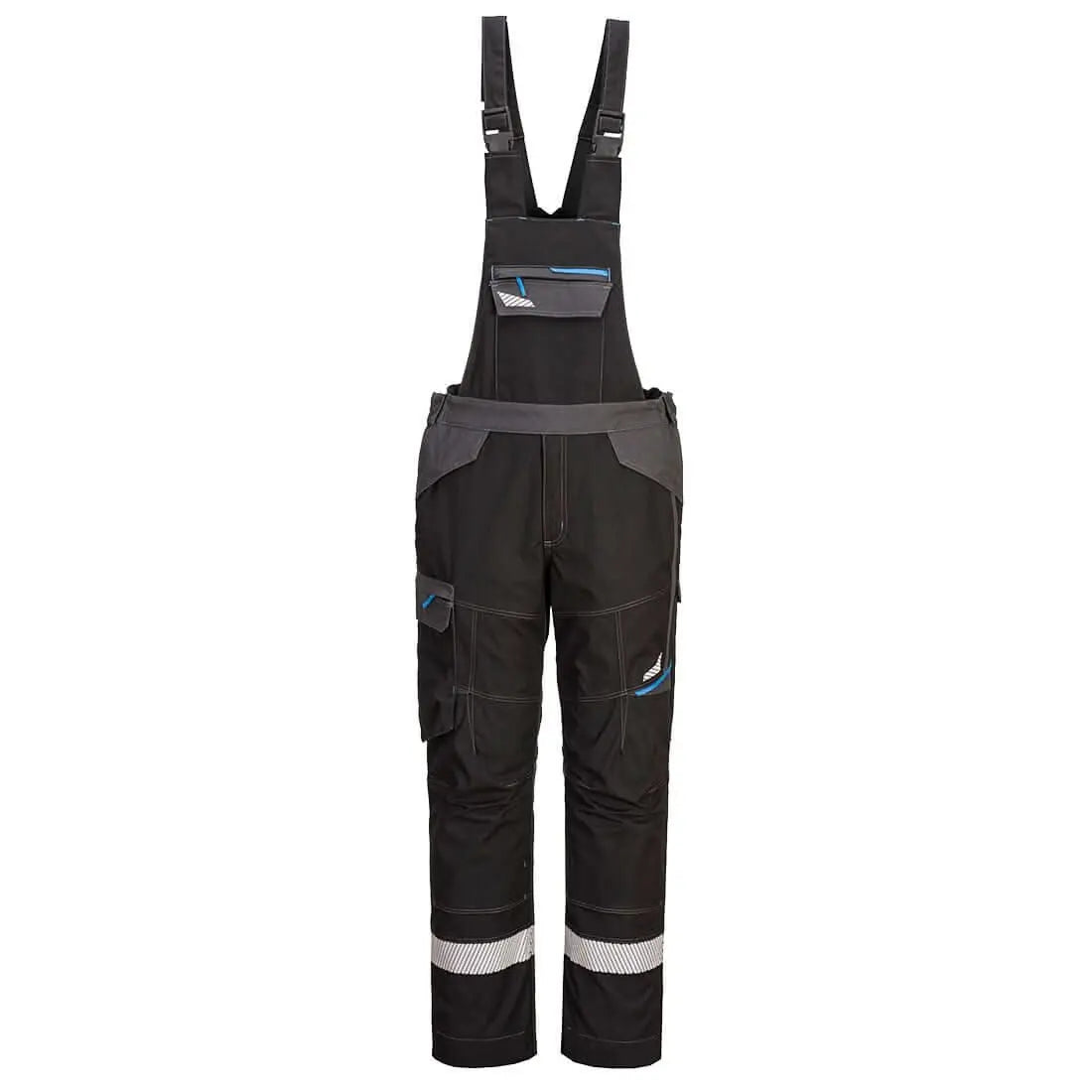 Wx3 Modaflame Work Fr Bib And Brace Fr405 - Black - Customisable Bib &amp; Braces