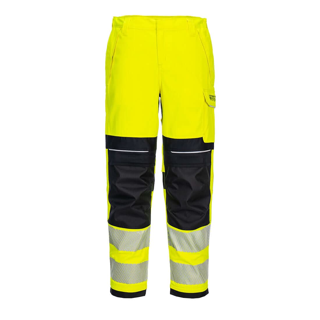 Portwest Pw3 Modaflame Work Hi Vis Multi Norm Fr WomenS Trousers FR409 - Yellow Black - Customisable Hi-Vis Trousers