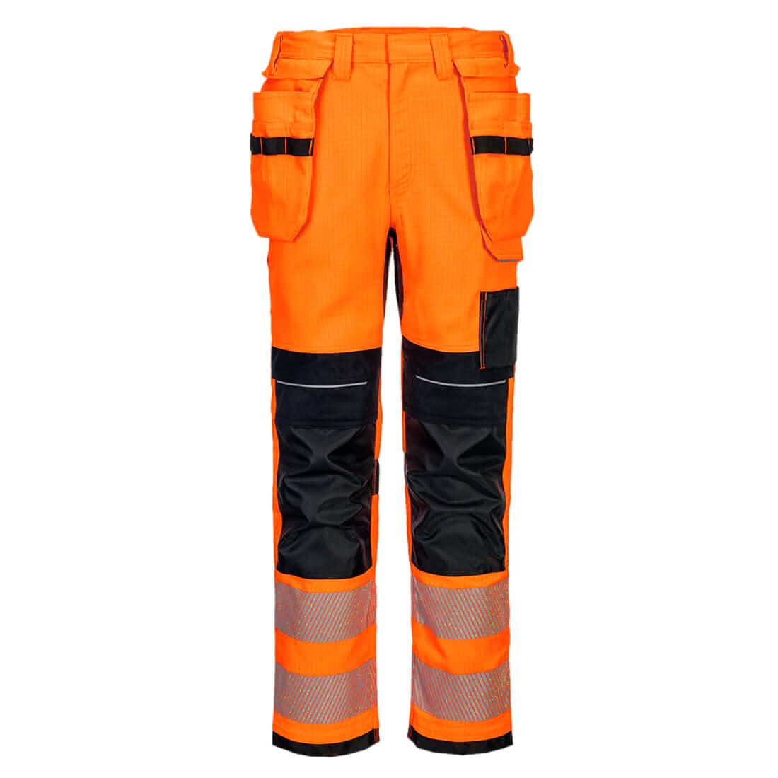 Portwest Pw3 Modaflame Work Hvo Fr Holster Trousers FR415 - Orange Black - Customisable Trousers