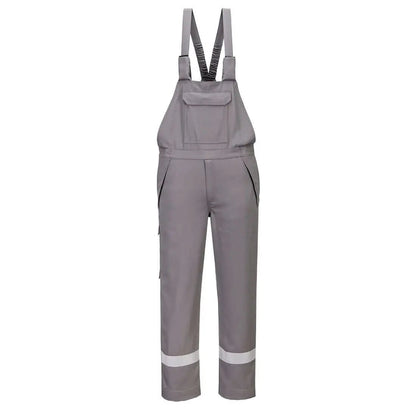 Bizflame Work+ Fr Bib And Brace Fr418 - Grey - Customisable Bib &amp; Braces
