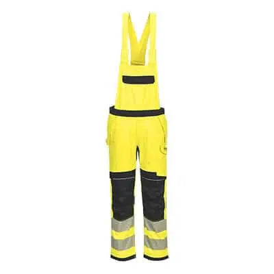 Pw3 Modaflame Work Hi Vis Multi Norm Fr Bib And Brace Fr420 - Yellow Black - Customisable Bib &amp; Braces