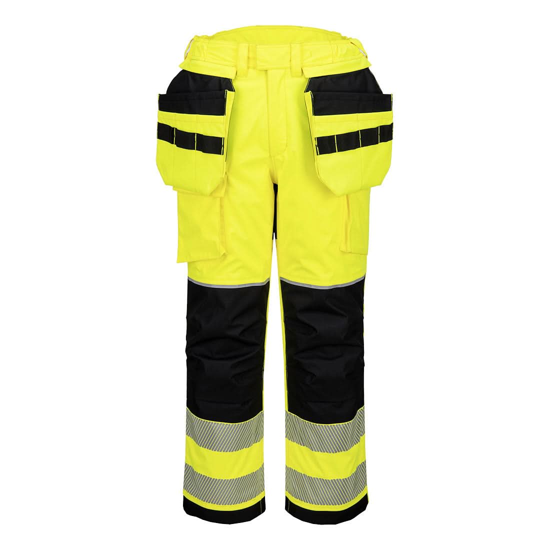 Portwest Pw3 Modaflame Rain Hi Vis Fr Winter Holster Trousers FR427 - Yellow Black - Customisable Hi-Vis Trousers