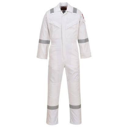 Bizflame Work Fr Coverall Fr50 - White - Customisable Coveralls