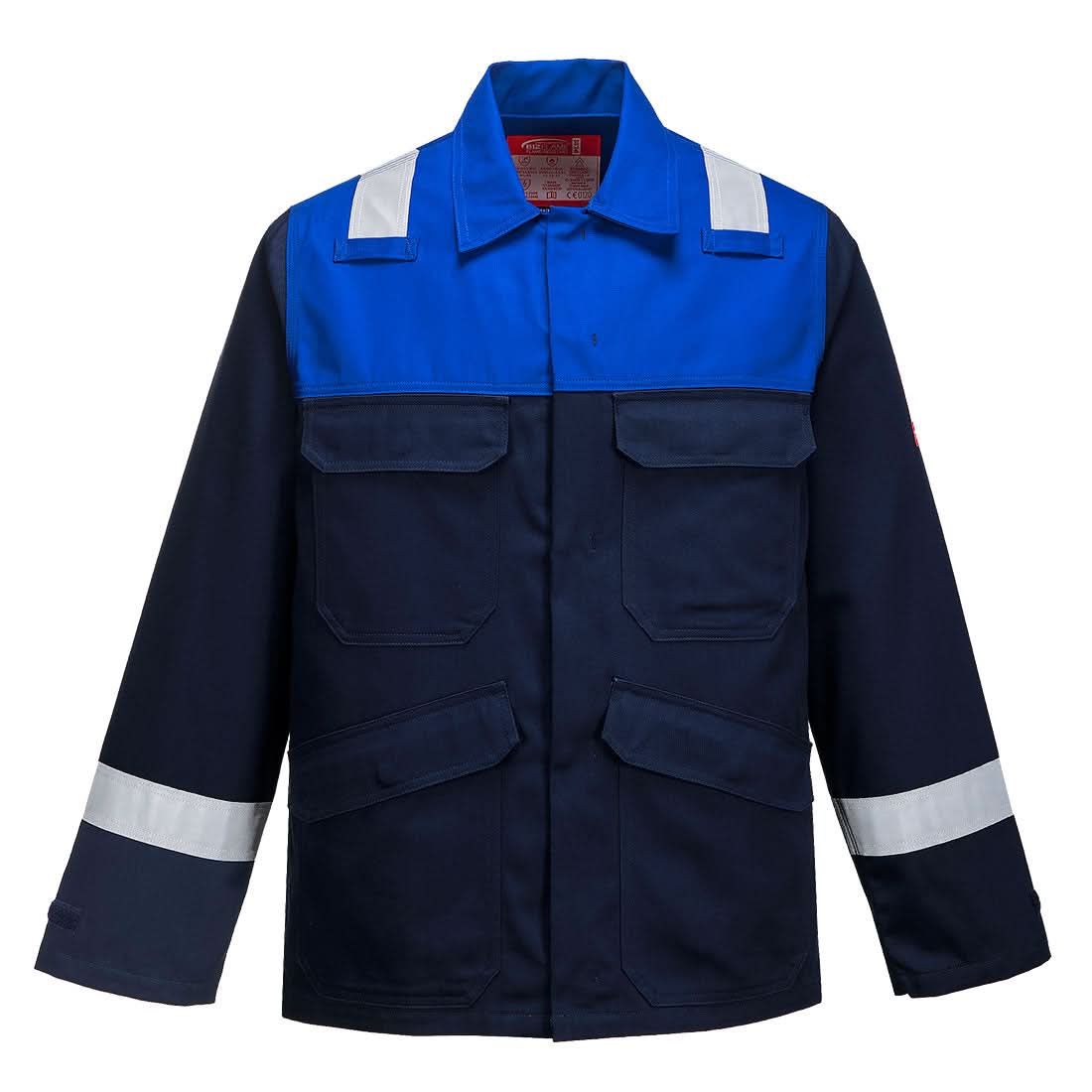 Portwest Bizflame Work Two Tone Fr Jacket FR55 - Navy Royal - Customisable Jacket