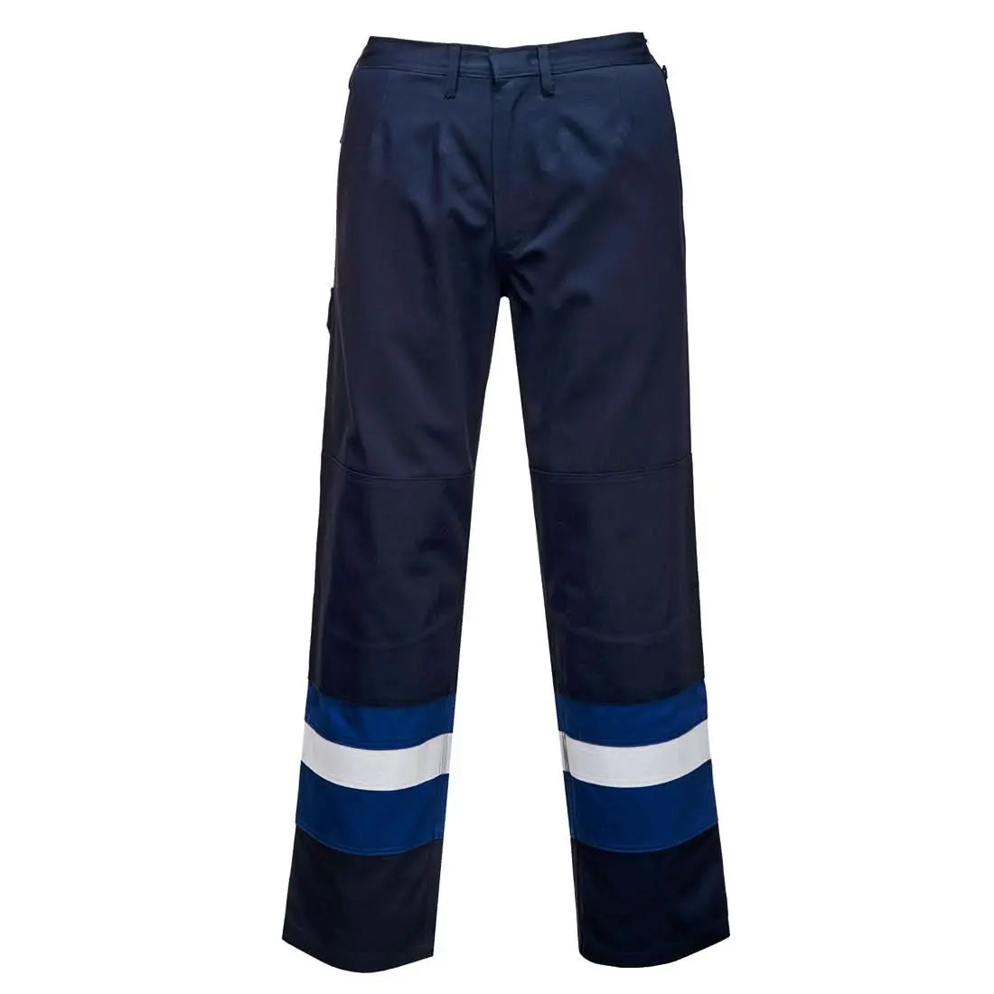 Bizflame Work Two Tone Fr Trousers Fr56 - Navy Royal - Customisable Work Trousers