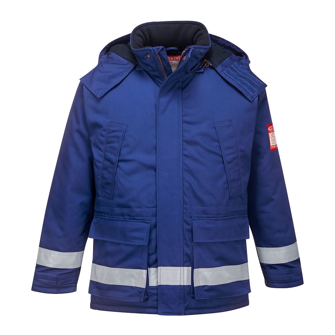 Portwest Bizflame Work Anti Static Fr Winter Jacket FR59 - Royal Blue - Customisable Jacket