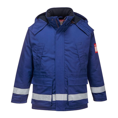 Portwest Bizflame Work Anti Static Fr Winter Jacket FR59 - Royal Blue - Customisable Jacket