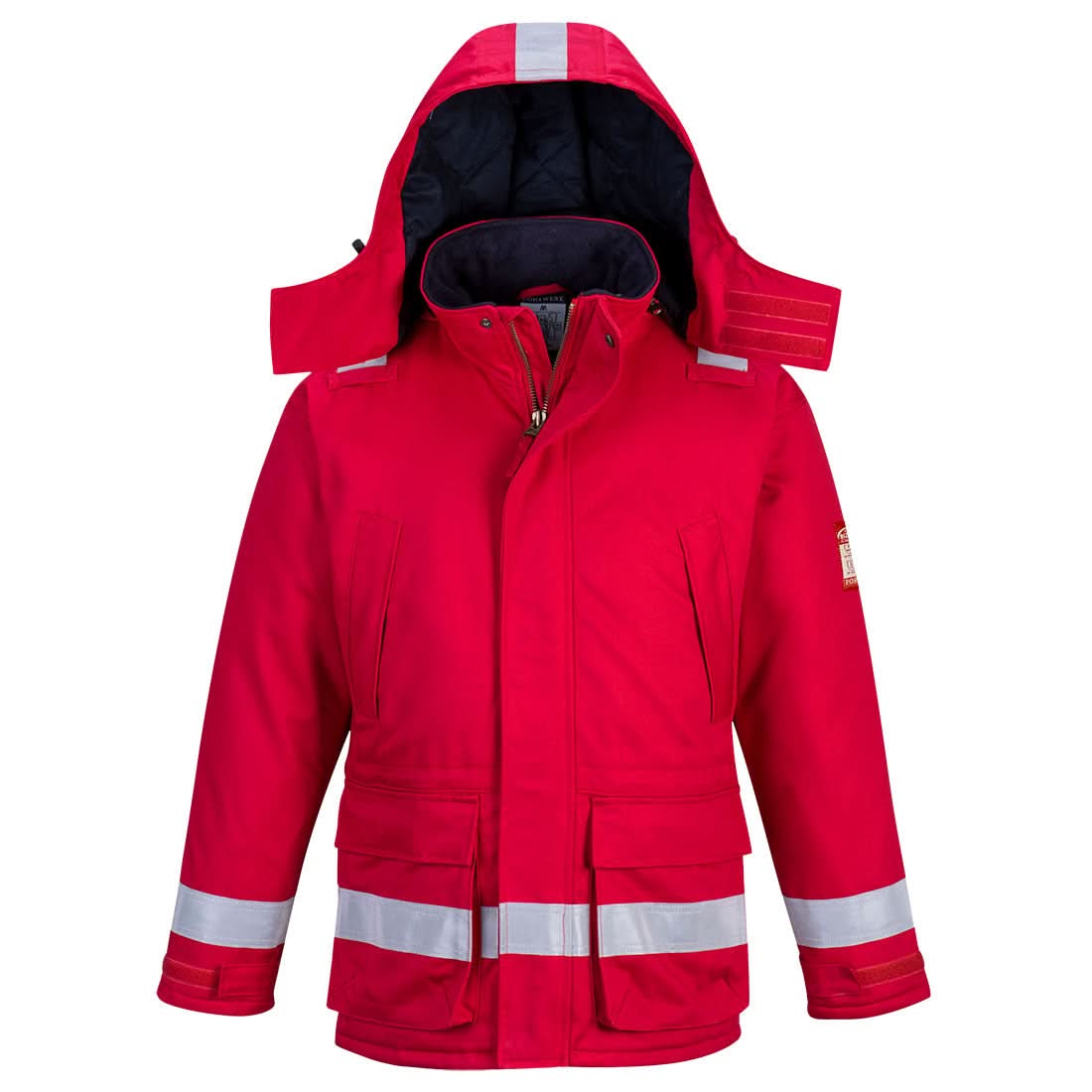 Portwest Bizflame Work Anti Static Fr Winter Jacket FR59 - Red - Customisable Jacket