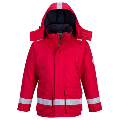 Portwest Bizflame Work Anti Static Fr Winter Jacket FR59 - Red - Customisable Jacket