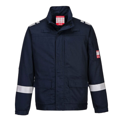 Portwest Bizflame Work Lightweight Stretch Panelled Fr Jacket FR601 - Navy - Customisable Jacket