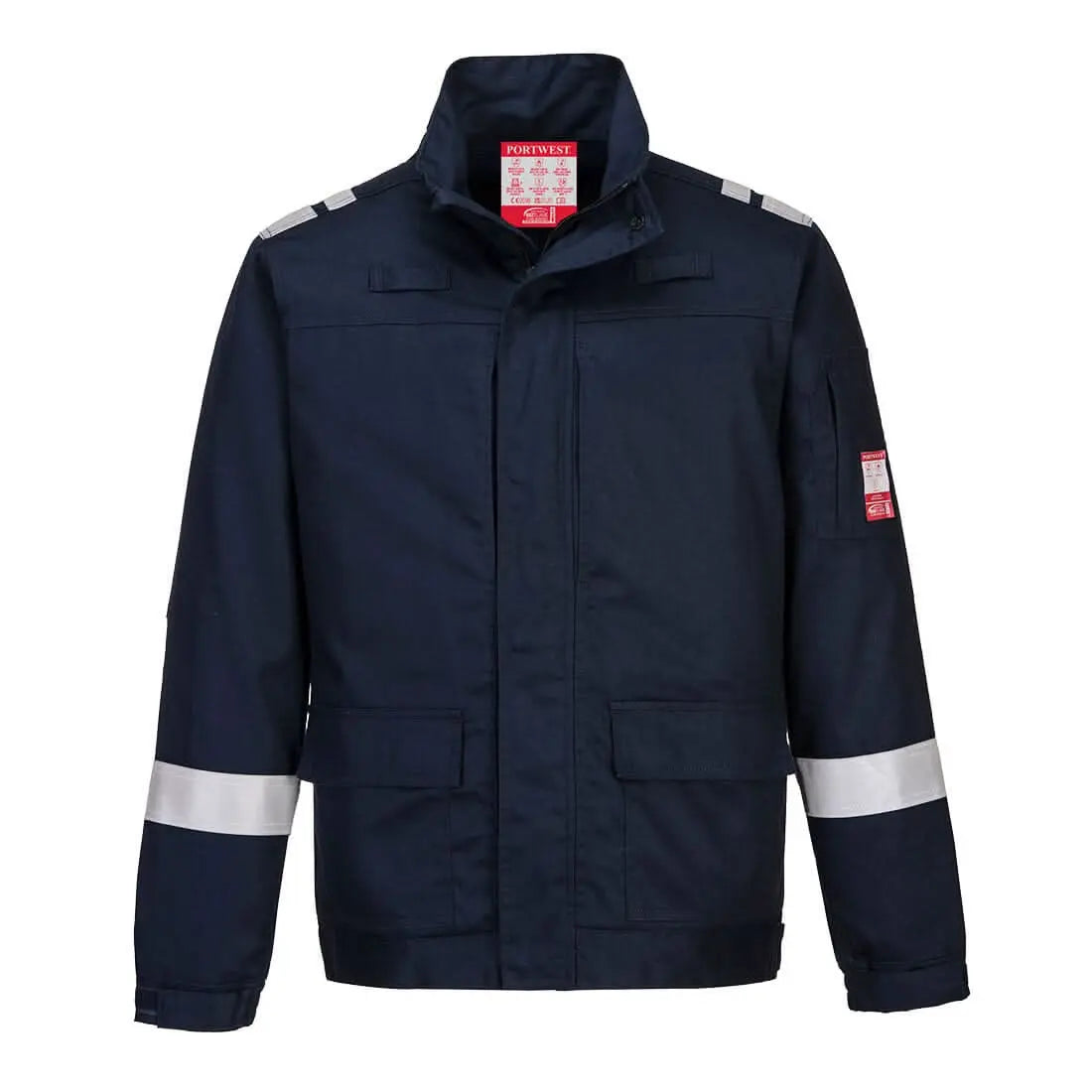 Bizflame Work Lightweight Stretch Panelled Fr Jacket Fr601 - Navy - Customisable Work Jackets