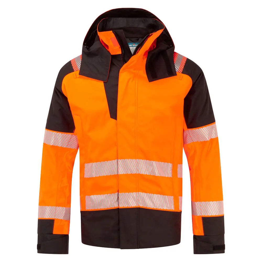 Pw3 Modaflame Rain+ Hi Vis Multi Norm Fr Winter Jacket Fr606 - Orange Black - Customisable Insulated Jackets