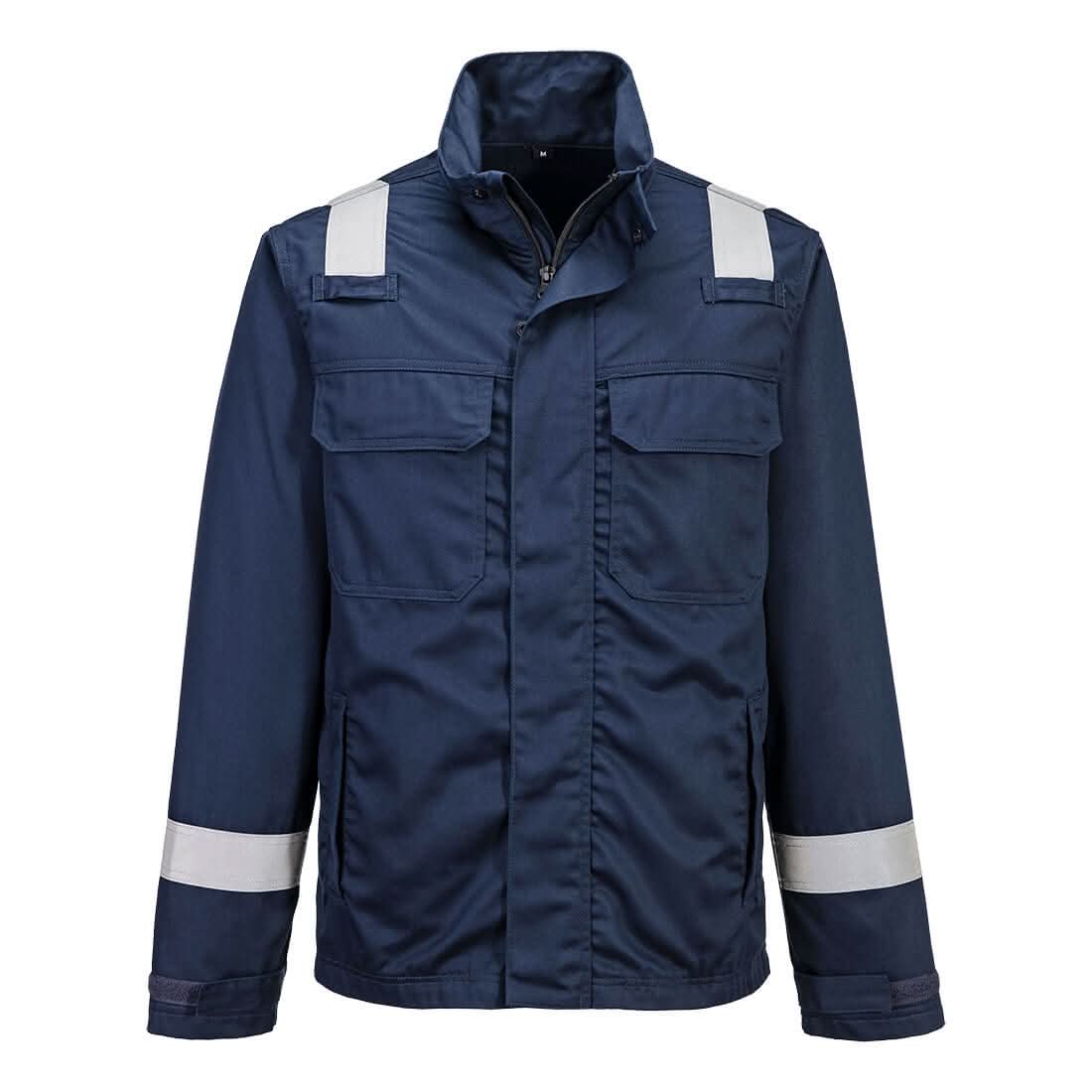 Portwest Bizflame Work Chemical Resistant Fr Jacket FR609 - Navy - Customisable Jackets
