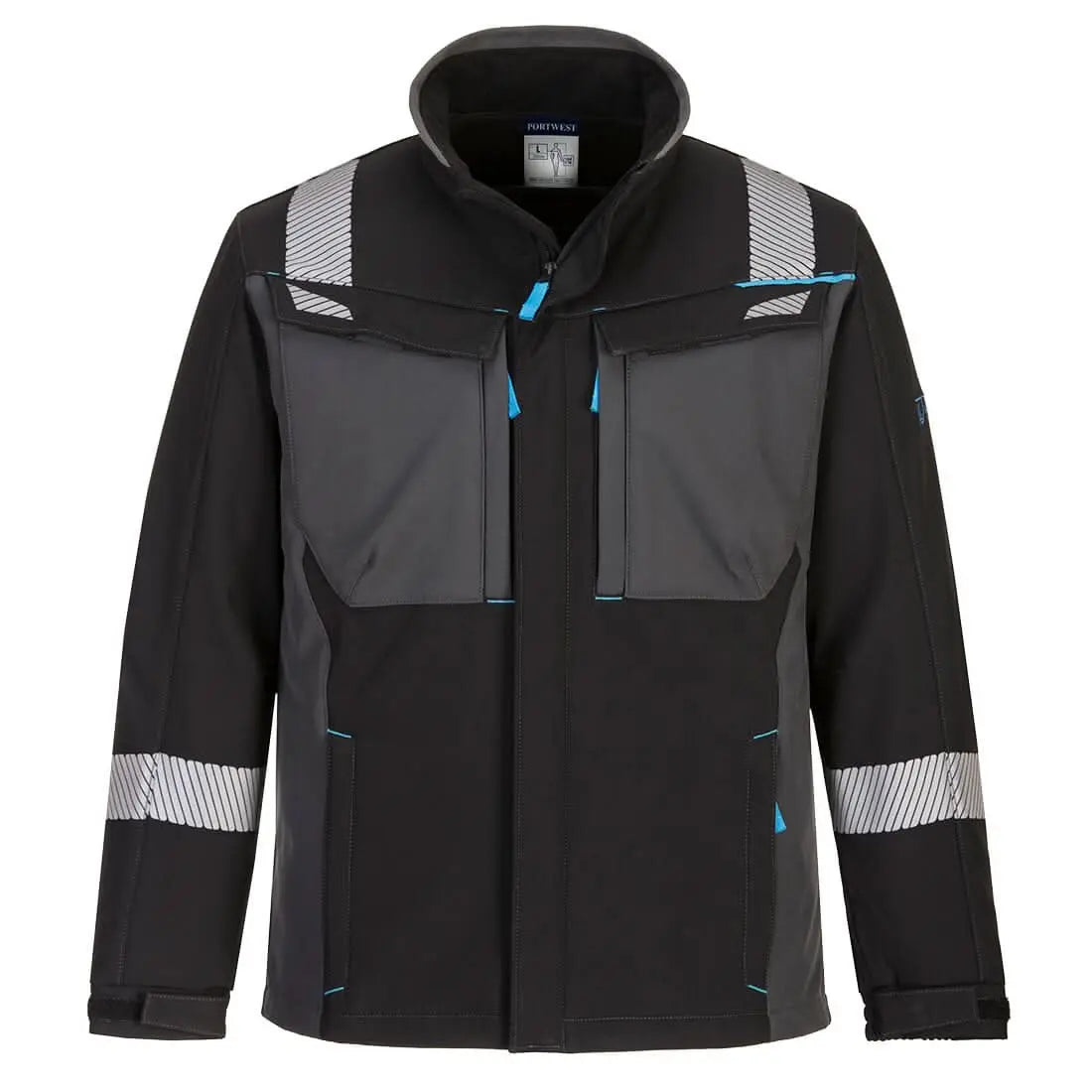 Wx3 Modaflame Softshell Fr Jacket Fr704 - Black - Customisable Softshell Jackets