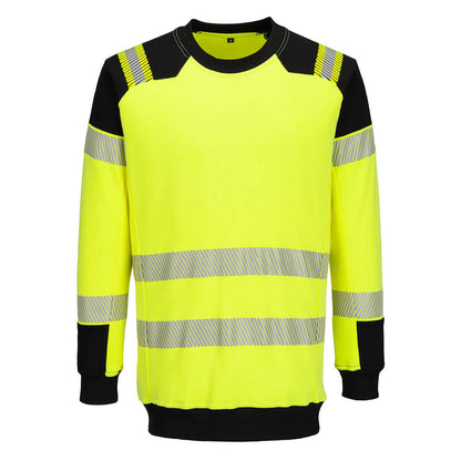 Pw3 Modaflame Knit Hi Vis Fr Sweatshirt Fr707 - yellow-black - Customisable Sweatshirts