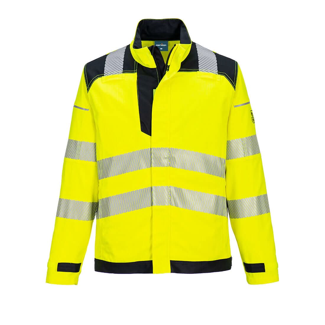 Portwest Pw3 Modaflame Work Hi Vis Multi Norm Fr Jacket FR714 - Yellow Black - Customisable Jackets
