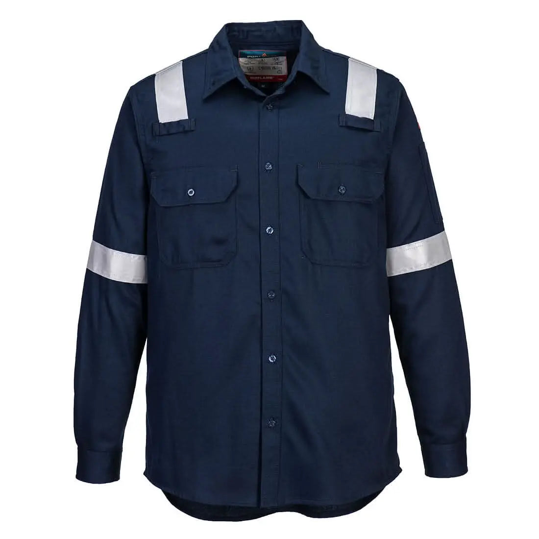 Bizflame Work Lightweight Fr Shirt Fr720 - Navy - Customisable Shirts