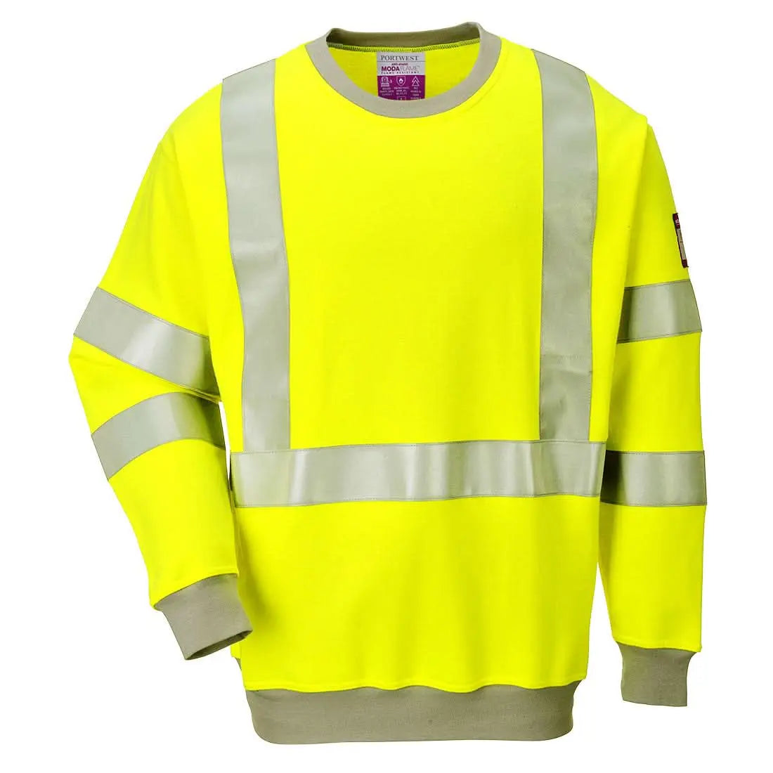 Modaflame Knit Hi Vis Fr Sweatshirt Fr72 - Yellow - Customisable Sweatshirts