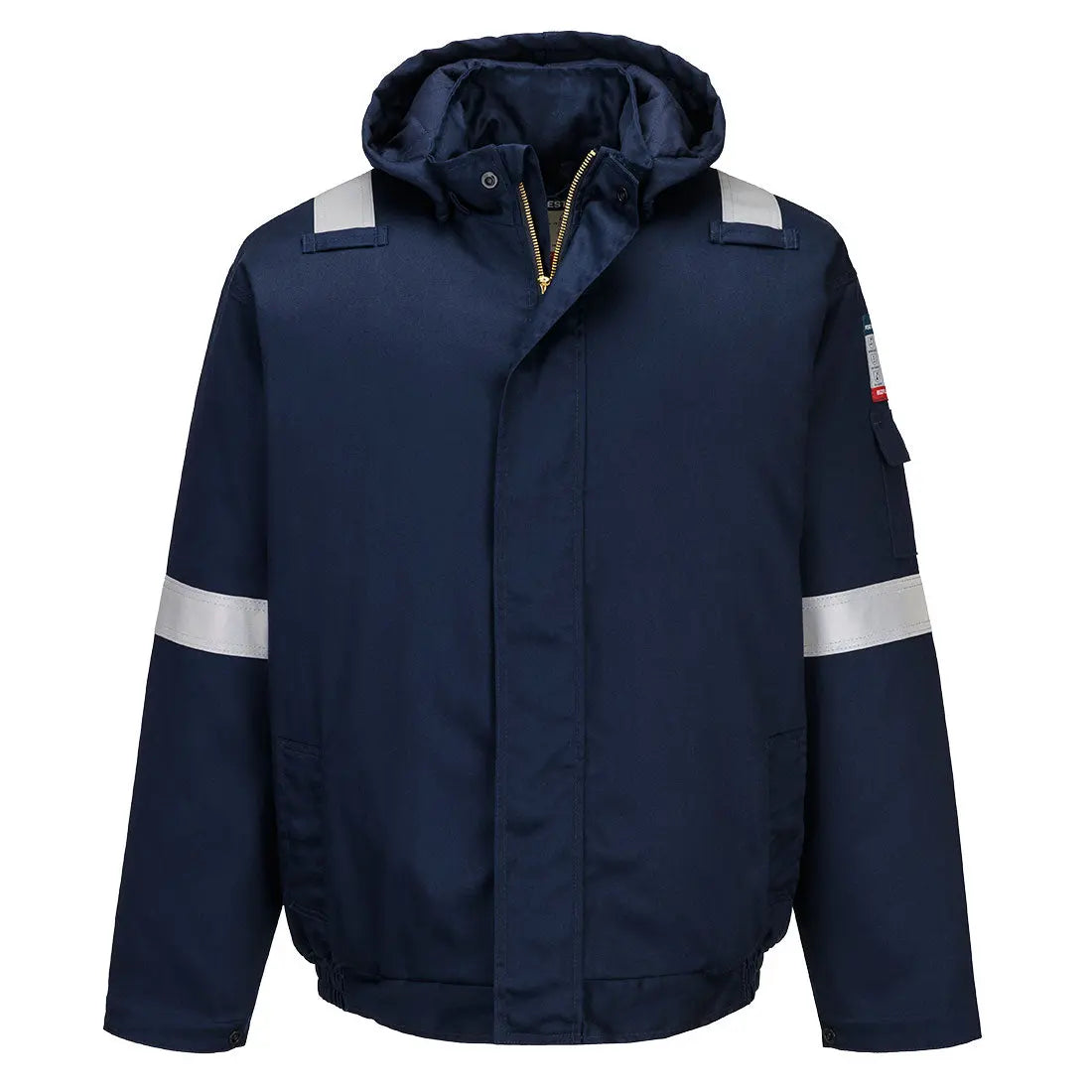 Bizflame Work+ Fr Insulated Bomber Jacket Fr731 - Navy - Customisable Insulated Jackets