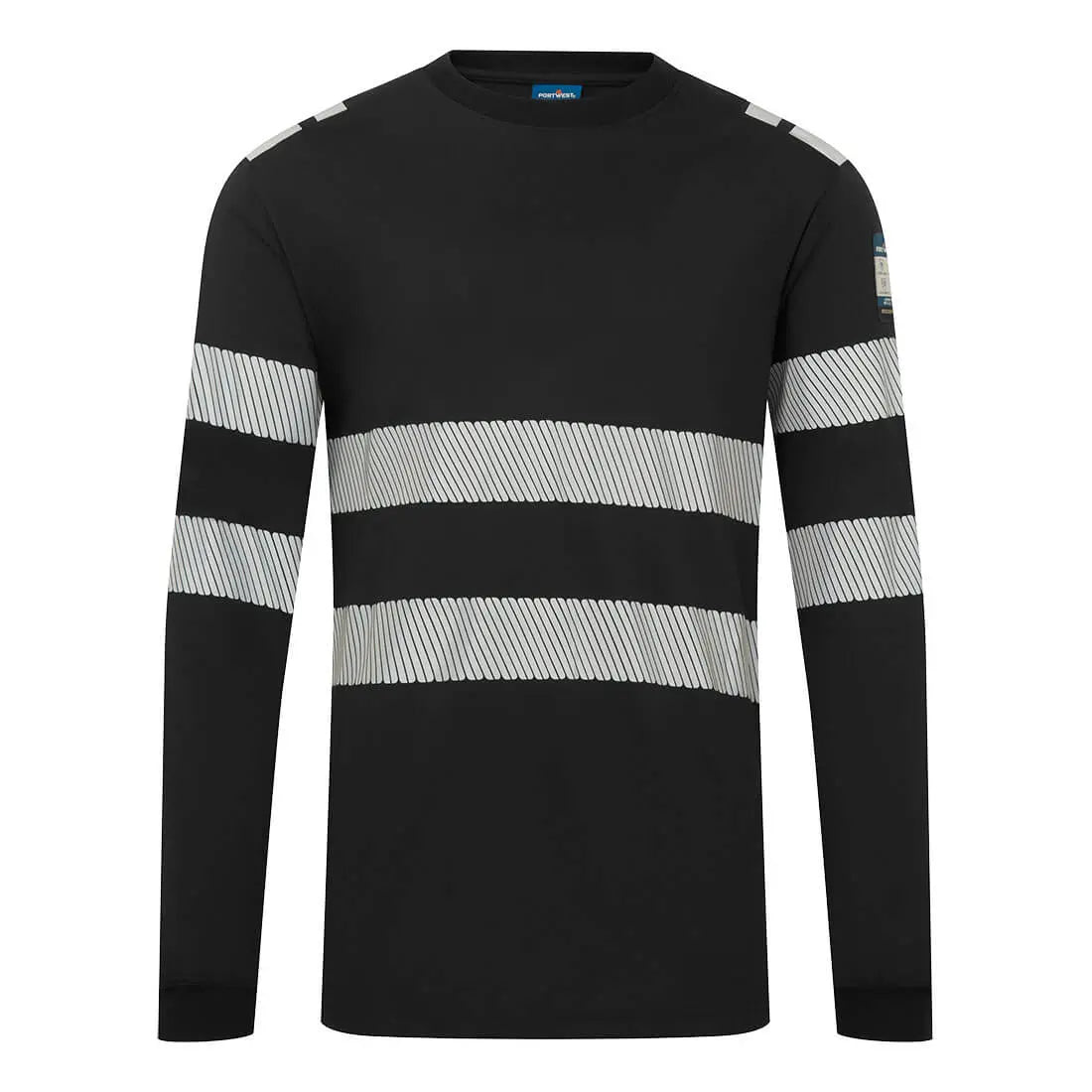 Pw3 Modaflame Knit Fr Long Sleeve T Shirt Fr732 - Black - Customisable T-Shirt