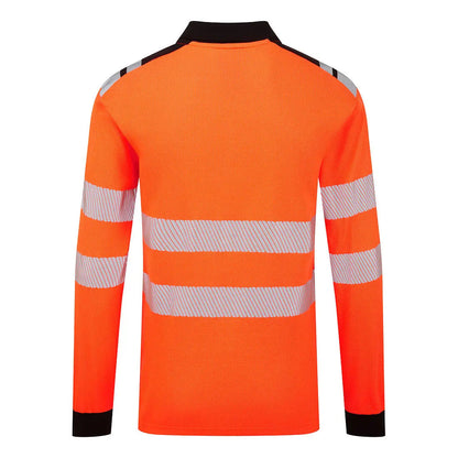 Pw3 Modaflame Knit Hvo Fr Long Sleeve Polo Shirt Fr734 - - Customisable Polo Shirts