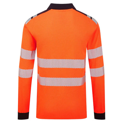 Pw3 Modaflame Knit Hvo Fr Long Sleeve Polo Shirt Fr734 - - Customisable Polo Shirts