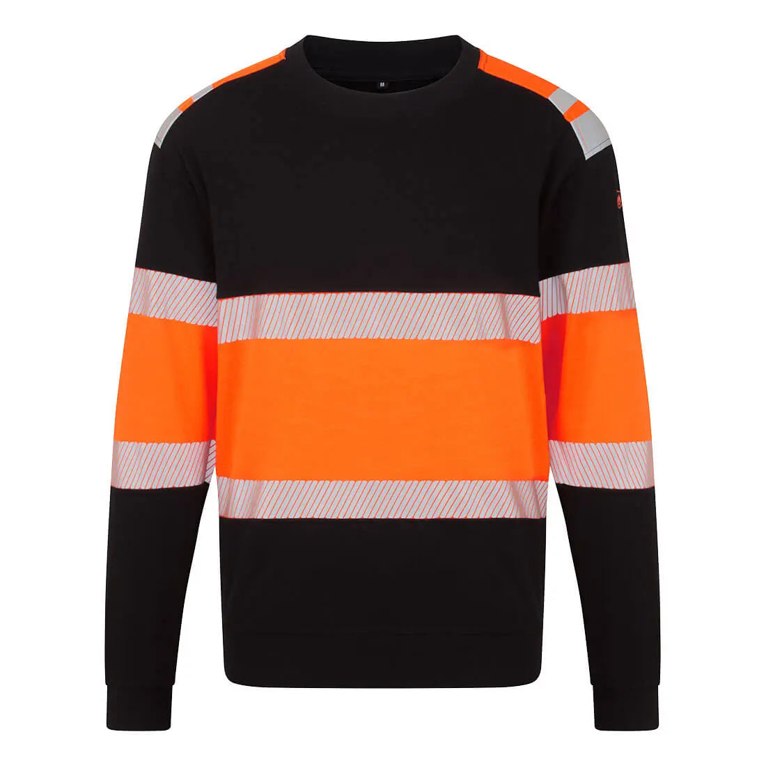 Pw3 Modaflame Knit Hvo Class 1 Fr Sweatshirt Fr737 - Orange Black - Customisable Sweatshirts