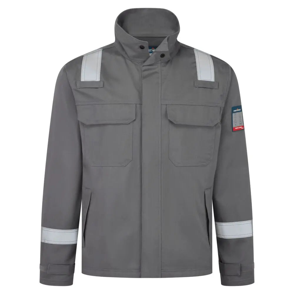 Bizflame Work+ Fr Jacket Fr741 - Grey - Customisable Work Jackets