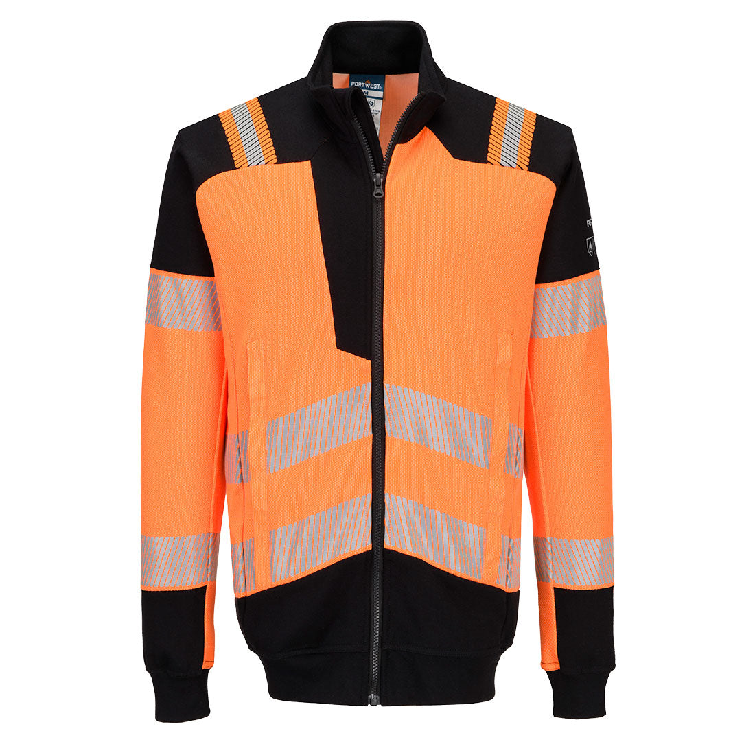 Pw3 Modaflame Knit Hvo Fr Full Zip Sweatshirt Fr756 - Orange Black - Customisable