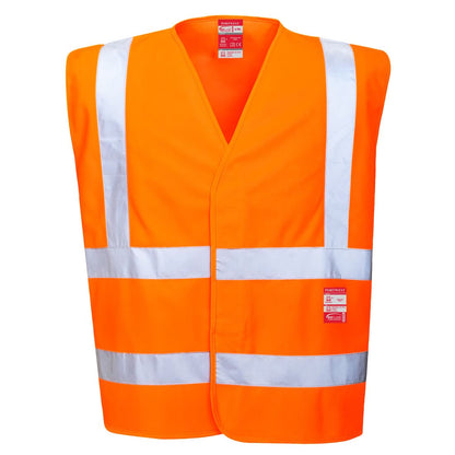 Portwest Bizflame Hi Vis Fr Vest FR75 - Orange - Customisable HV Vest