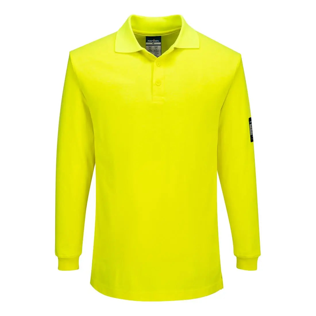 Modaflame Knit Fr Long Sleeve Polo Shirt Fr805 - Yellow - Customisable T-Shirt
