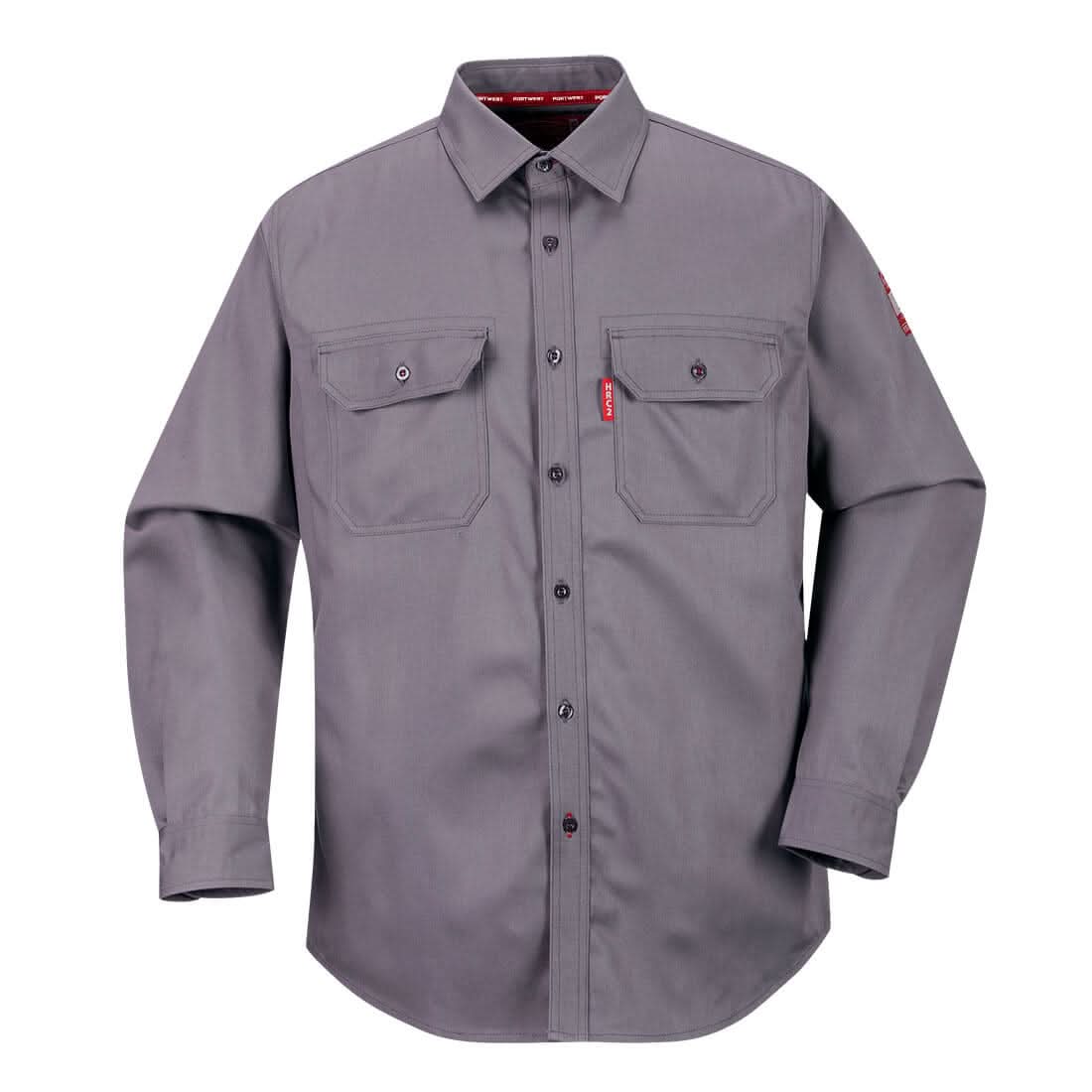 Portwest Bizflame 8812 Fr Work Shirt FR89 - Grey - Customisable Shirts