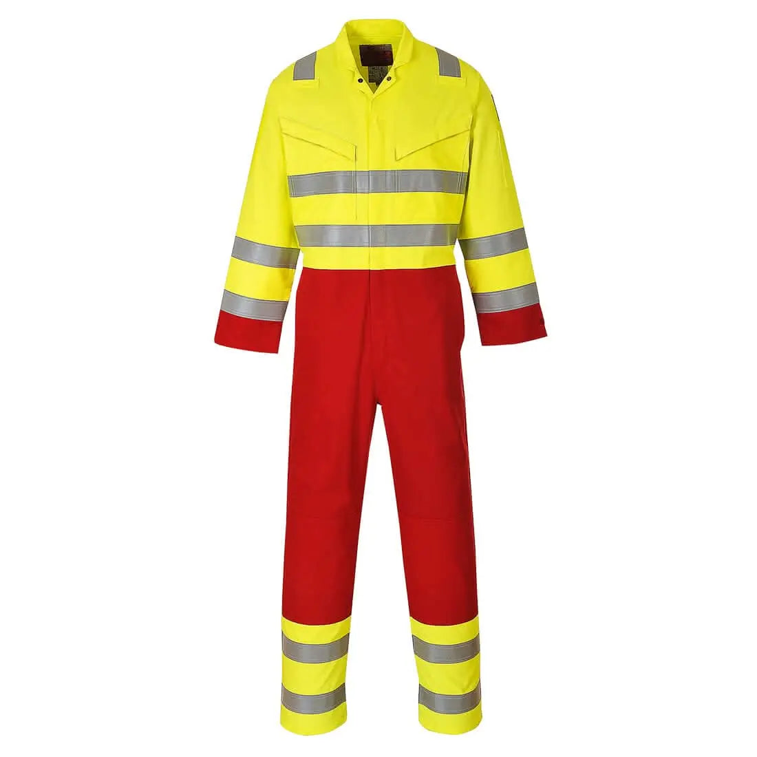 Bizflame Work Hi Vis Contrast Fr Coverall Fr90 - Yellow - Customisable Coveralls