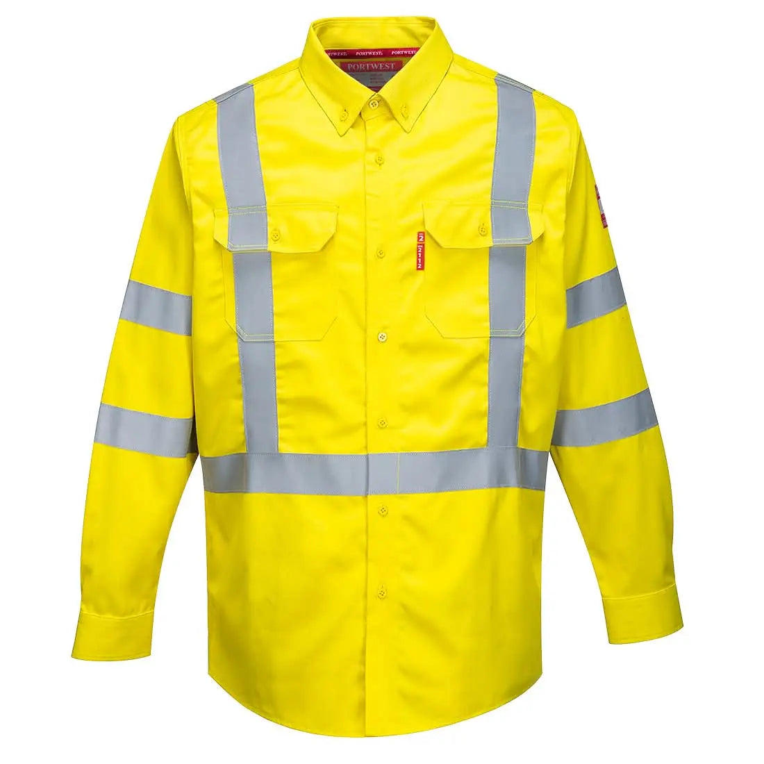 Bizflame 88/12 Hi Vis Fr Shirt Fr95 - Yellow - Customisable Shirts