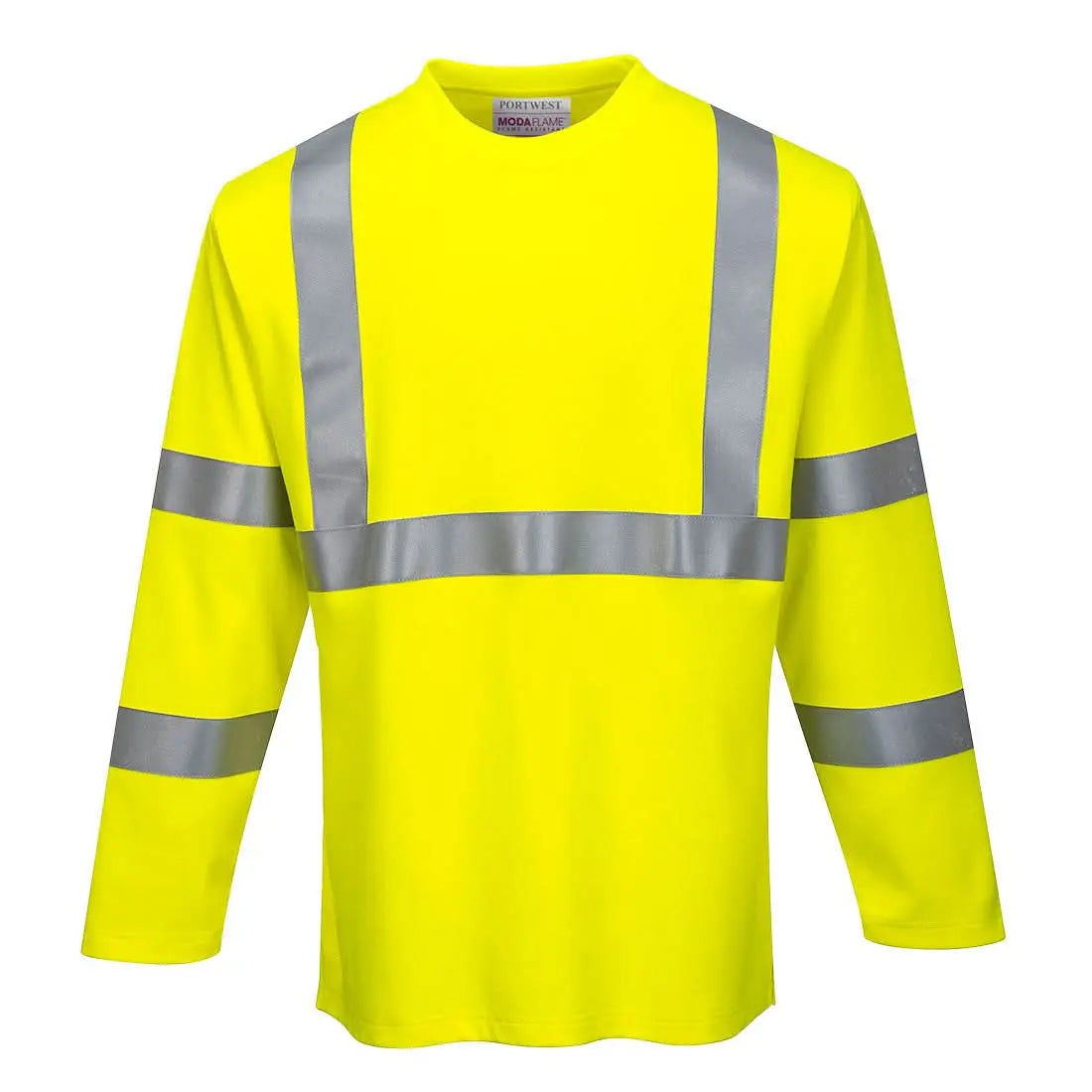 Modaflame Knit Hi Vis Fr Long Sleeve T Shirt Fr96 - Yellow - Customisable T-Shirt