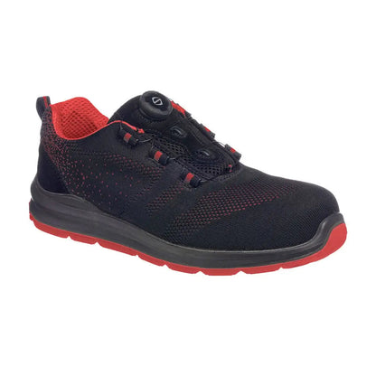 Composite Textile Wire Lace Trainer S1 P Src Ft08 - Black Red - Customisable Trainers