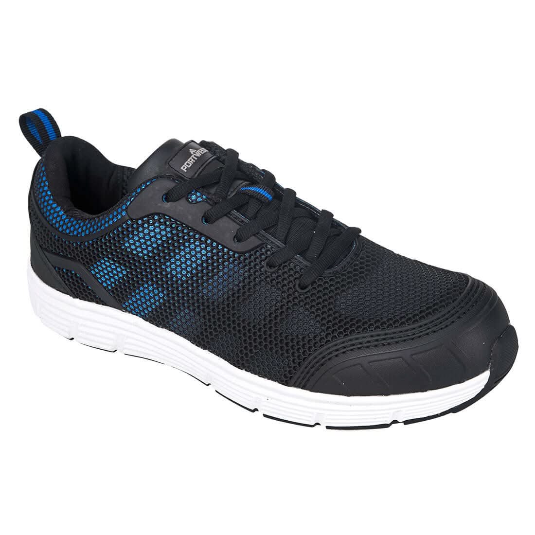 Portwest Steel Textile Trainer S1P Fo Sr FT15 - Black Blue - Customisable Trainers