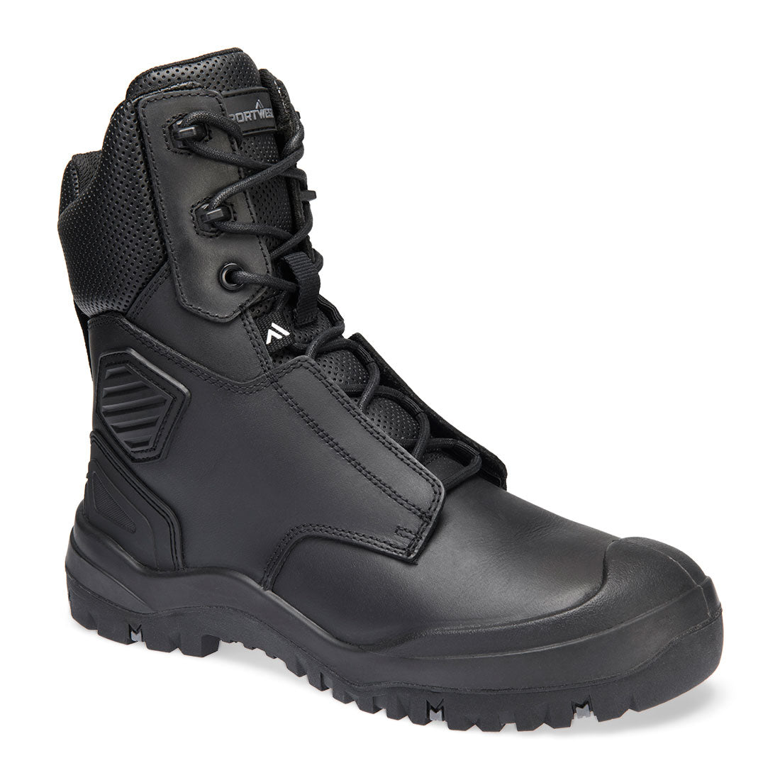 Steel Leather Shin Boot S3 SC HRO HI CI LG SR FO - FT31 - Black - Customisable Boots