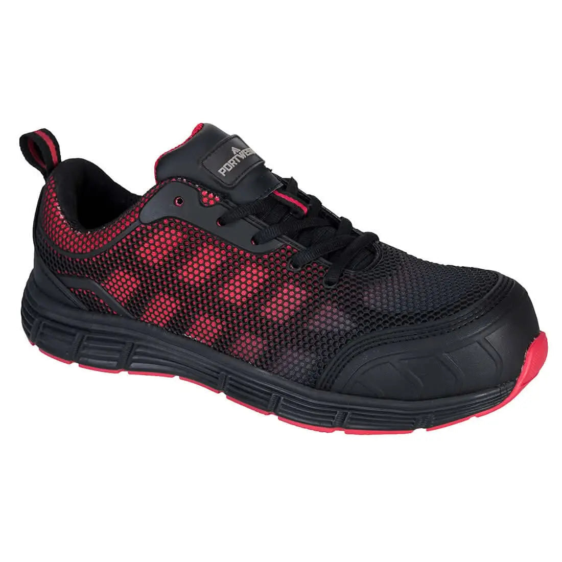 Composite Textile Trainer S1 Ps Fo Sr Ft35 - Black Red - Customisable Trainers