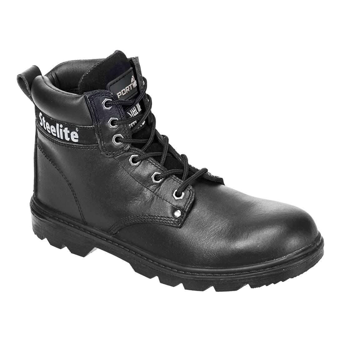 Portwest Steel Leather Ankle Boot S3 Sr FW11 - Black - Customisable Boots