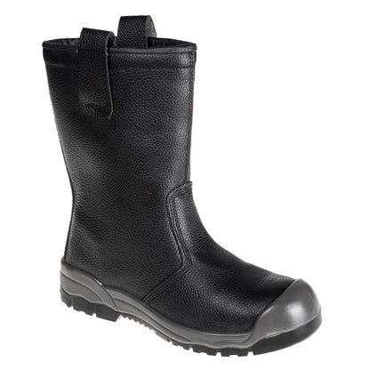 Portwest Steelite Rigger Boot With Scuff Cap S1P Ci FW13 - Black - Customisable Boots