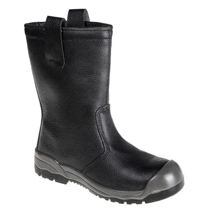 Steel Action Leather Rigger Boot S1 P Sr Fw13 - Black - Customisable Rigger Boots