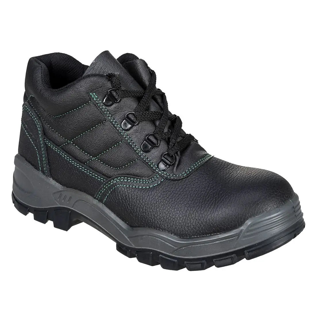 Steel Split Leather Ankle Boot S1 Sr Fw21 - Black - Customisable Boots