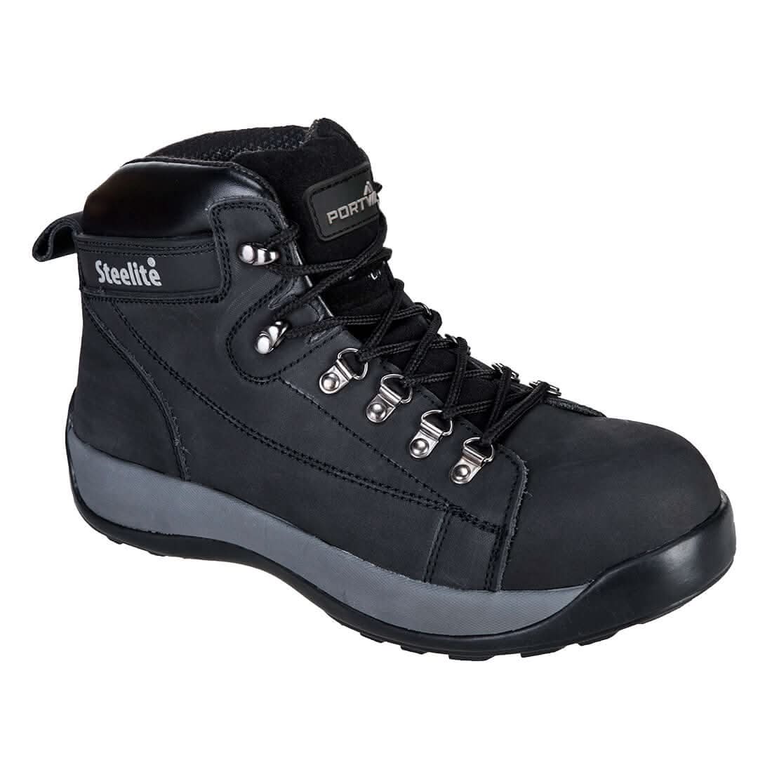Portwest Steelite Mid Cut Nubuck Boot Sb Hro FW31 - Black - Customisable Boots