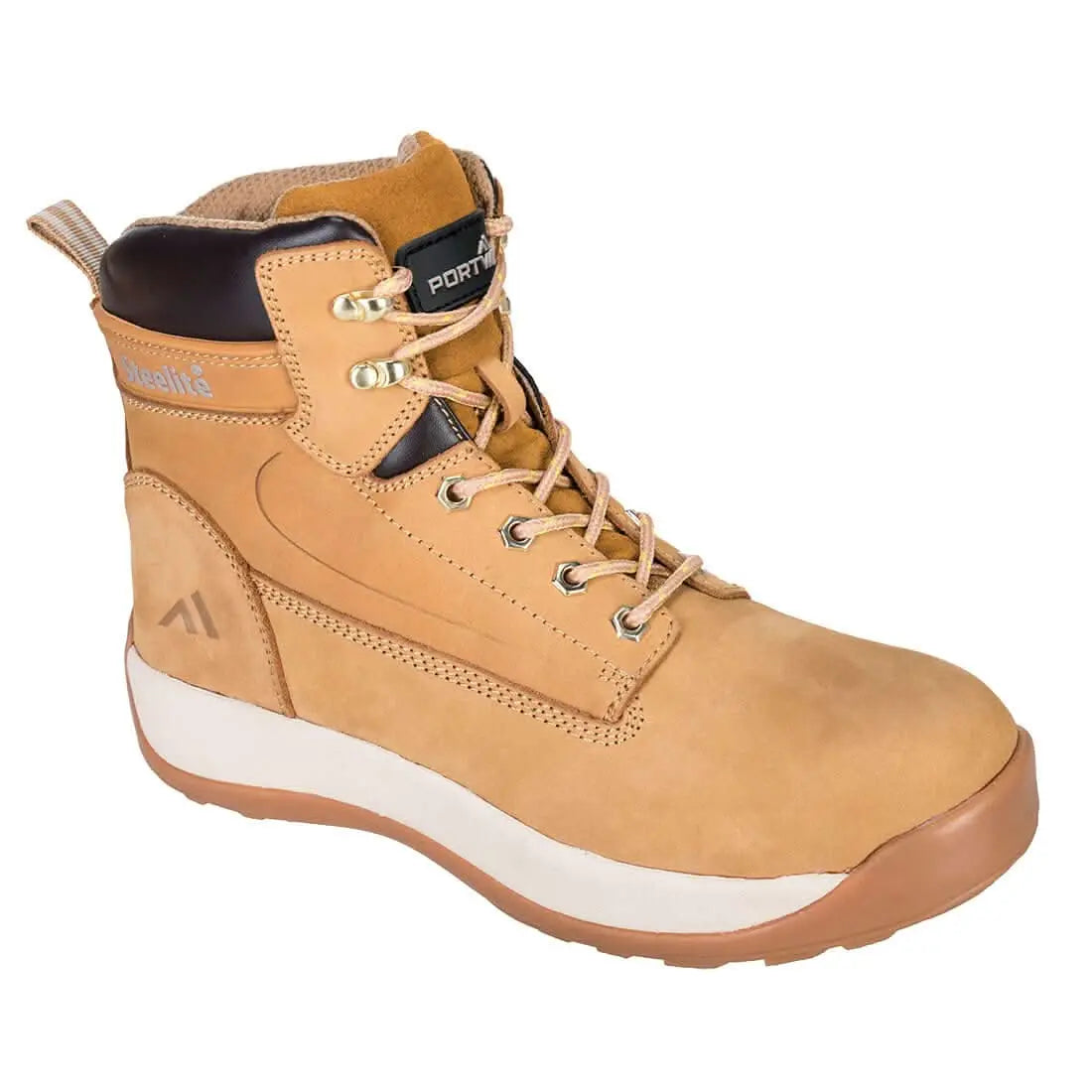 Steel Nubuck Leather Mid Boot S3 Hro Fw32 - Honey - Customisable Boots