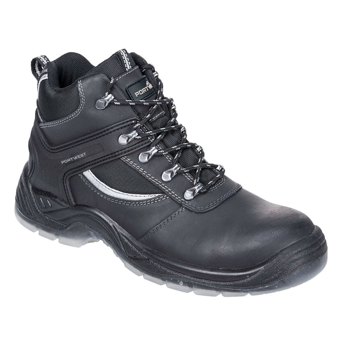 Portwest Steel Leather Hiker Boot S3 Src FW69 - Black - Customisable Boots