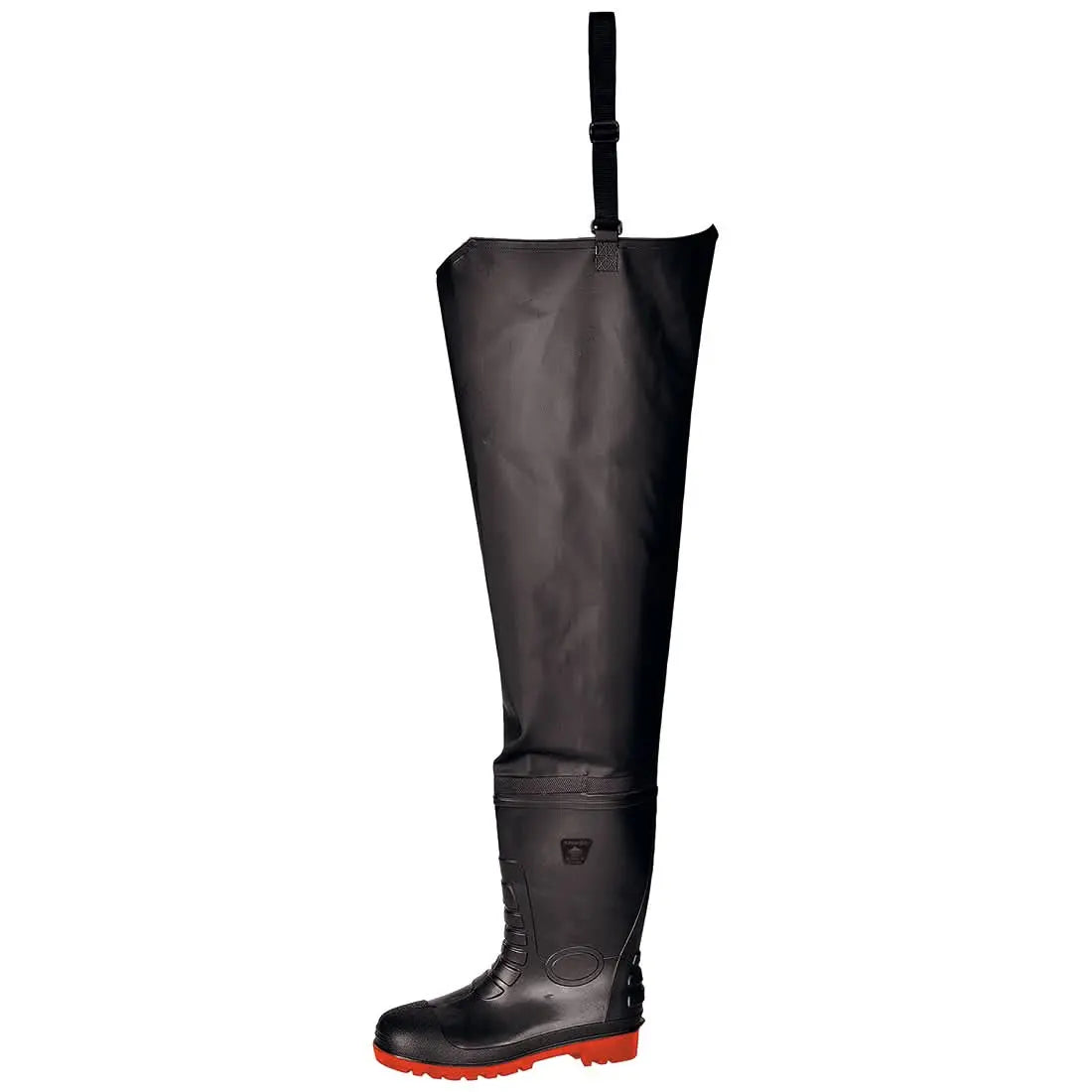 Steel Pvc Waist Wader S5 Fo Fw71 - Black - Customisable Waders