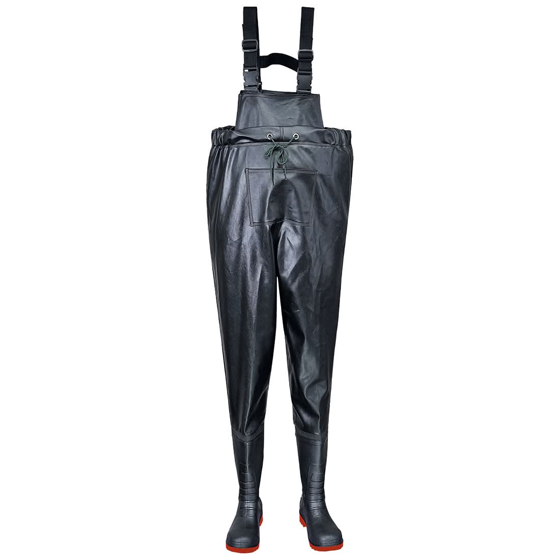 Portwest Steel Pvc Chest Wader S5 Fo FW74 - Black - Customisable Foot Protection