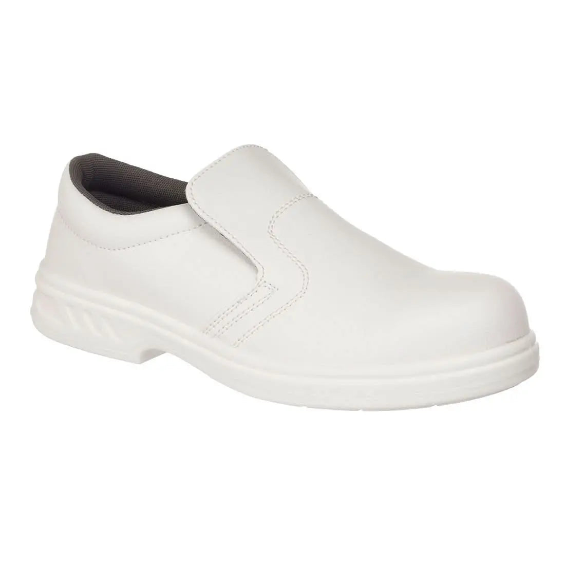Steel Microfibre Slip On Shoe S2 Fo Sr Fw81 - White - Customisable Shoes