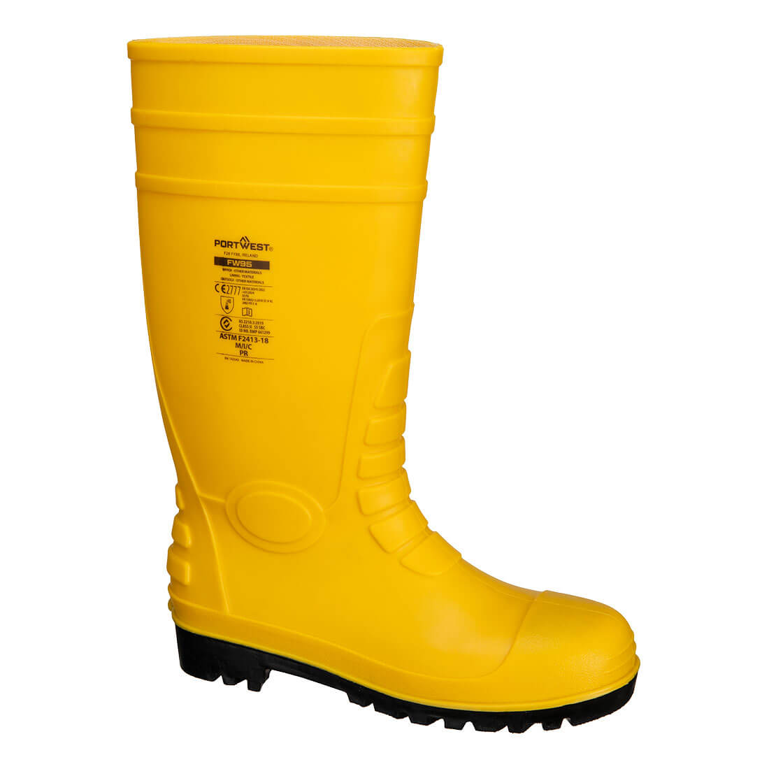 Steel PVC Wellington S5 FO CI - FW95 - Yellow - Customisable Wellingtons